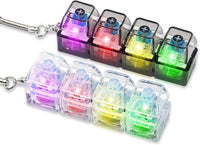 2 Pcs LED Keyboard Fidget Toy for Adults - Sky Blue Creamy+blue Switch