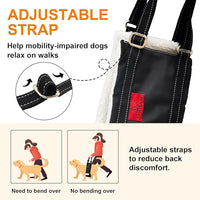 Leather Dog Lift Harness,Sling for Large Dogs Hind Leg Support,Support Harness for Back Legs,Dog Rear Lift Harness Assist for Senior,Injured,Post ACL,TPLO Surgery Recovery Essentials,Mobility aids L