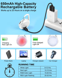 Dog Collar Light for Night Walking Clip On - White - image 4