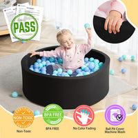 TRENDBOX Foam Ball Pit, 36" x 12" Indoor Soft Ball Pool for Kid，Light Grey – Fun for Kids & Family - Black / 90CM - image 2