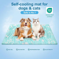 BEAUTYZOO Upgrade Dog Cooling Mat Extra Large, Reversible Self-Cooling Mat for Dogs, Thicken Pet Ice Cool Pad Blanket for Summer Kennel Sofa Bed Floor Car Seat, Machine Washable&Foldable, 36"x23"