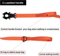 Tactical Dog Leash with Quick-Release Metal Clasp - 6 FT / Reflective Orange - image 4
