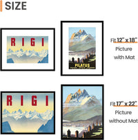 upsimples 50x70cm Puzzle Frame, Wall Decor Frames - Black / 17x22 - image 3
