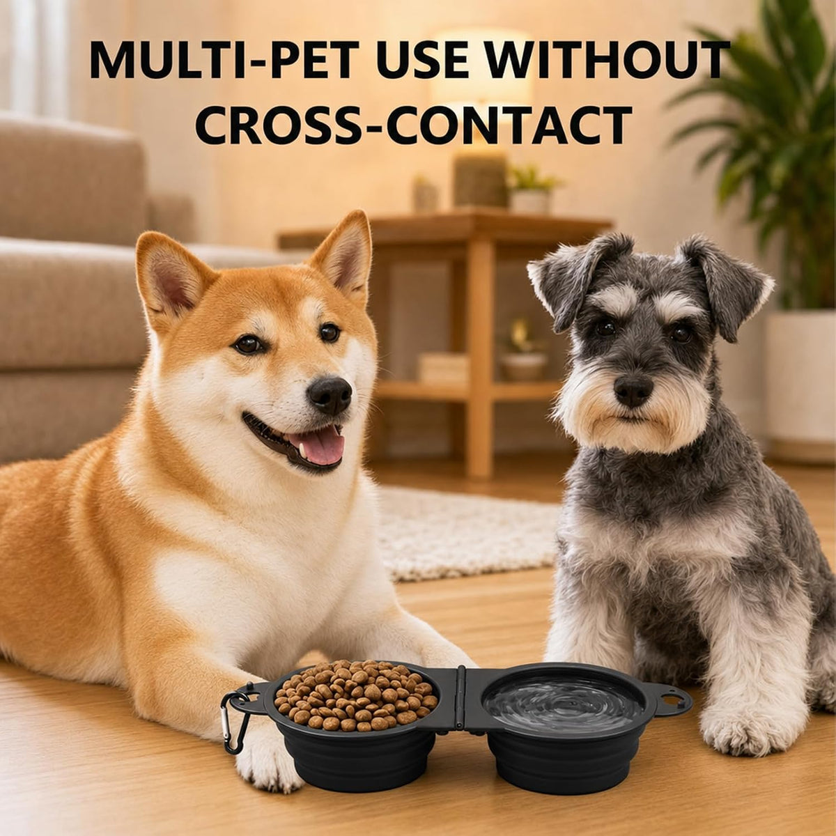 Collapsible Dog Bowls, Small Portable Travel Dog Bowls – Essentials for Dogs - Black - image 4