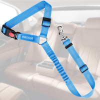 Dog Seat Belt for Car, Headrest Restraint Safety Lead, Dogs Cats – Essentials for Dogs - Blue / Elastic - image 2