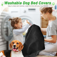 Dog Bed Covers Replacement Washable 100% Waterproof Soft Dog Bed - 44x35inch / Black - image 2