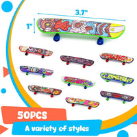 POPLAY 50-pack of mini finger skateboards with assorted graffiti-style graphics - view 2