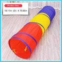 Kids Play Tunnel for Toddlers - Red Yellow Blue - image 2
