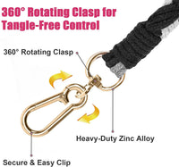 5FT Braided Cotton Rope Leash for Small, Medium and Large Dogs - Black - image 4