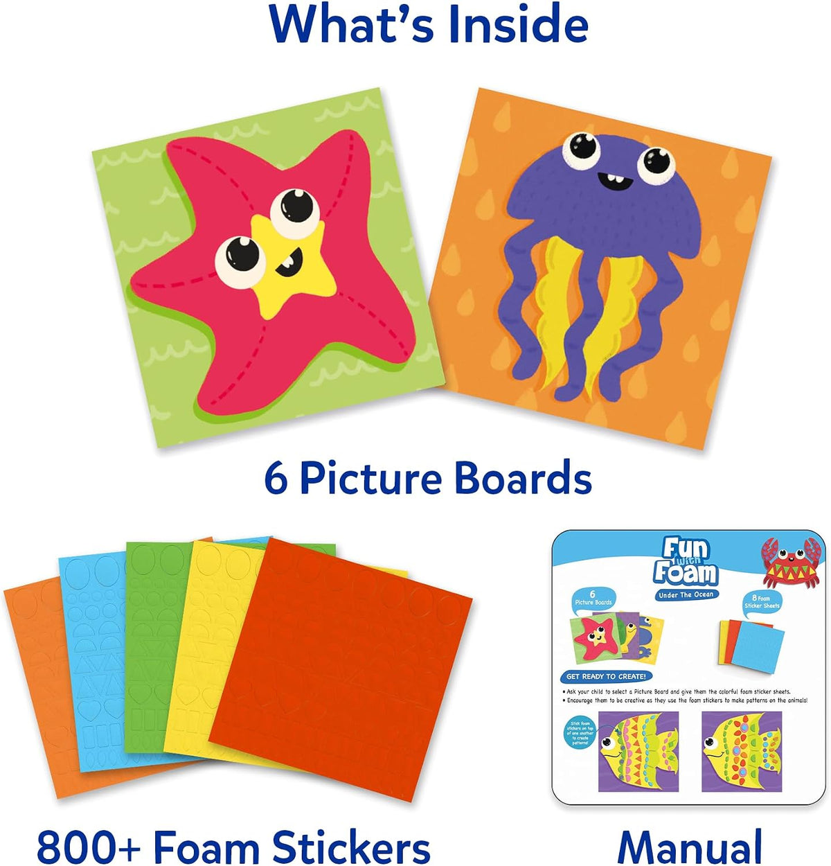 Skillmatics Fun with Foam Sticker Art, Animals, Craft Kit - 4. Under the Ocean - image 2