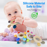 Baby Teething Toys Silicone Teethers BPA Free Silicone Rudder - Grey - image 2