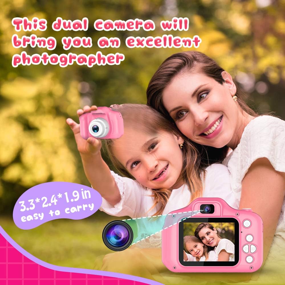 Seckton Upgraded Kids Selfie Camera - Pink - image 3