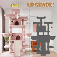 SHA CERLIN 68 Inches Multi-Level Large Cat Tree for Large Kitties/Big - 81in / Pink - image 3