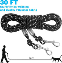 Reflective Cat Leash, Escape Proof Durable Walking Leads - 30ft / Black - image 2