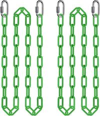 BeneLabel 40 inch yellow coated heavy duty hanging chains with carabiners - view 4