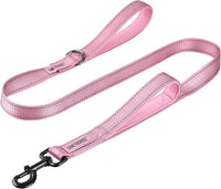 OneTigris No-Pull Dog Leash with Handle for Medium Large Dogs – Essentials for Dogs - Pink / 4FT