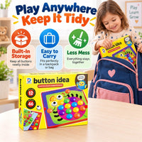 Button Art Toys for Toddlers Ages 3+, Mosaic Peg Board – Fun for Kids & Family - bug - image 3