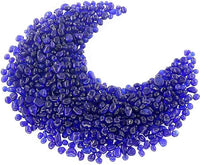 1 Lb (460 g) Deep-Blue Sea Glass Stones Irregular Rainbow Glass Pebble Decorative Rock Quartz Tumbled Gemstone Chips for Aquarium Decoration/Vase Filler/Jewelry Making/Handwork Craft/Gems Display