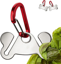 Dog Poop Bag Holder Leash Dogs Waste Bag Clip Dispenser Plastic - 2 Count (Pack of 1) / Red