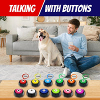 Recordable Buttons, Dog Buttons for Communication - Red+silver / 12 - image 3