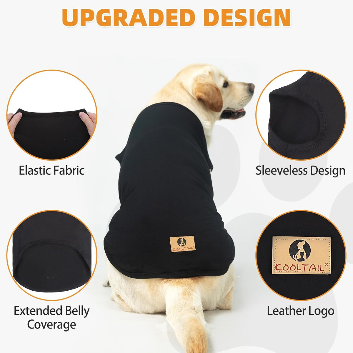 Halloween Dog Shirts for Large Dogs - Black & Grey / Large(Chest 24", Back 17") - image 2