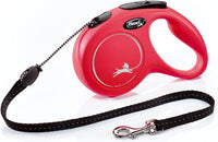 FLEXI Classic Cord Retractable Dog Leash - Red / Medium - 16 ft (Cord)