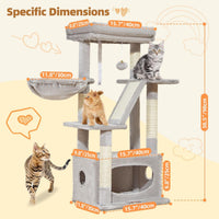 Taoqimiao Cat Tree, Suitable for Kittens - Light Gray / 38.5 Inches - image 2