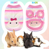 Clysee 10-piece guinea pig clothes set with flannel vests and knitted mini hats - view 23