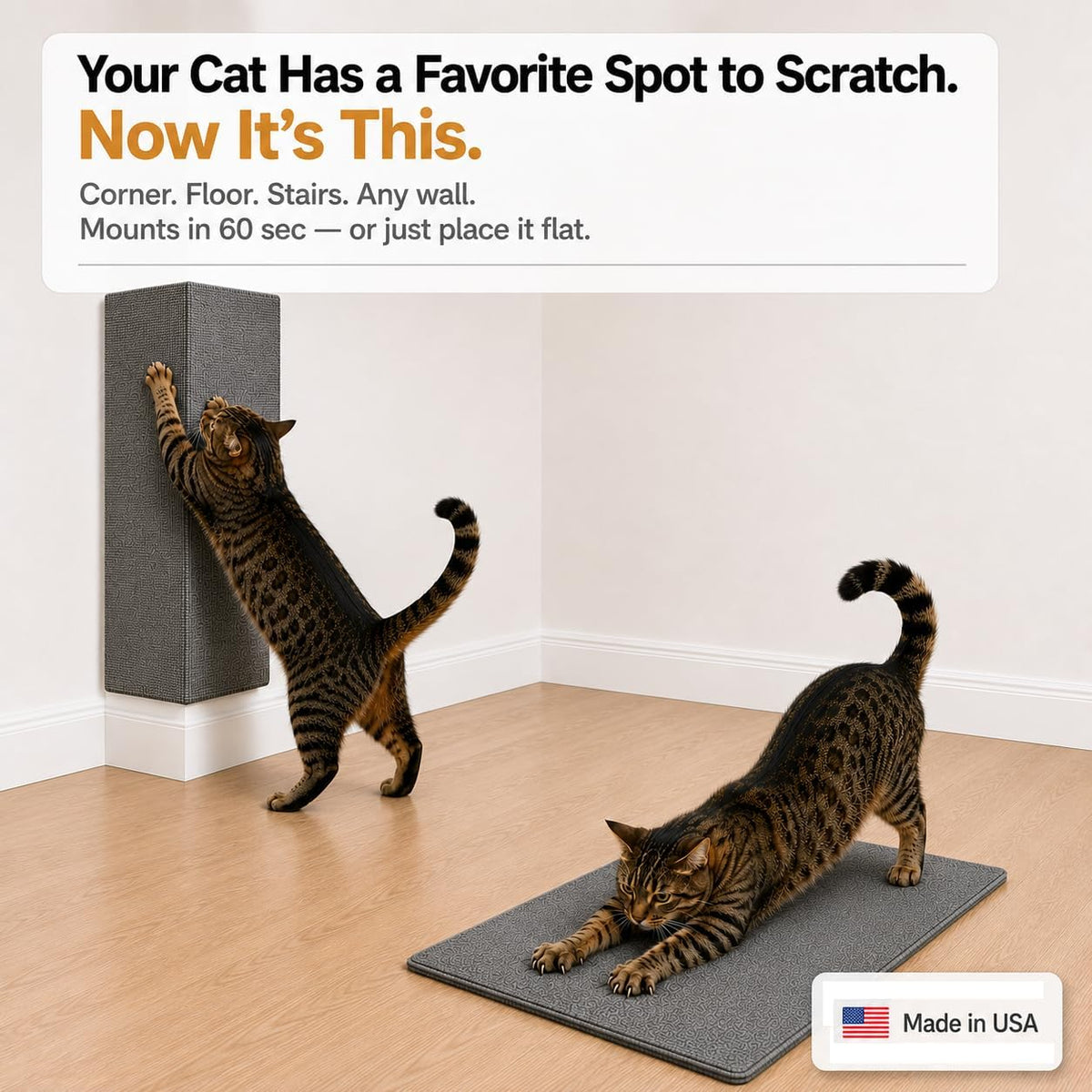 Wall Cat Scratcher & Corner Cat Scratcher - image 2