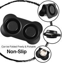 Dog Bowls 2 Stainless Steel Bowl for Pet Water and Food Feeder - 6½ oz ea / Black - image 2