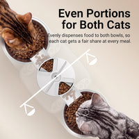 DownyPaws Automatic Cat Feeder 2 Cats - White - image 3