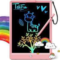 TEKFUN LCD Writing Tablet for Kids, Mess Free Doodle Board - Pink / 10 inch