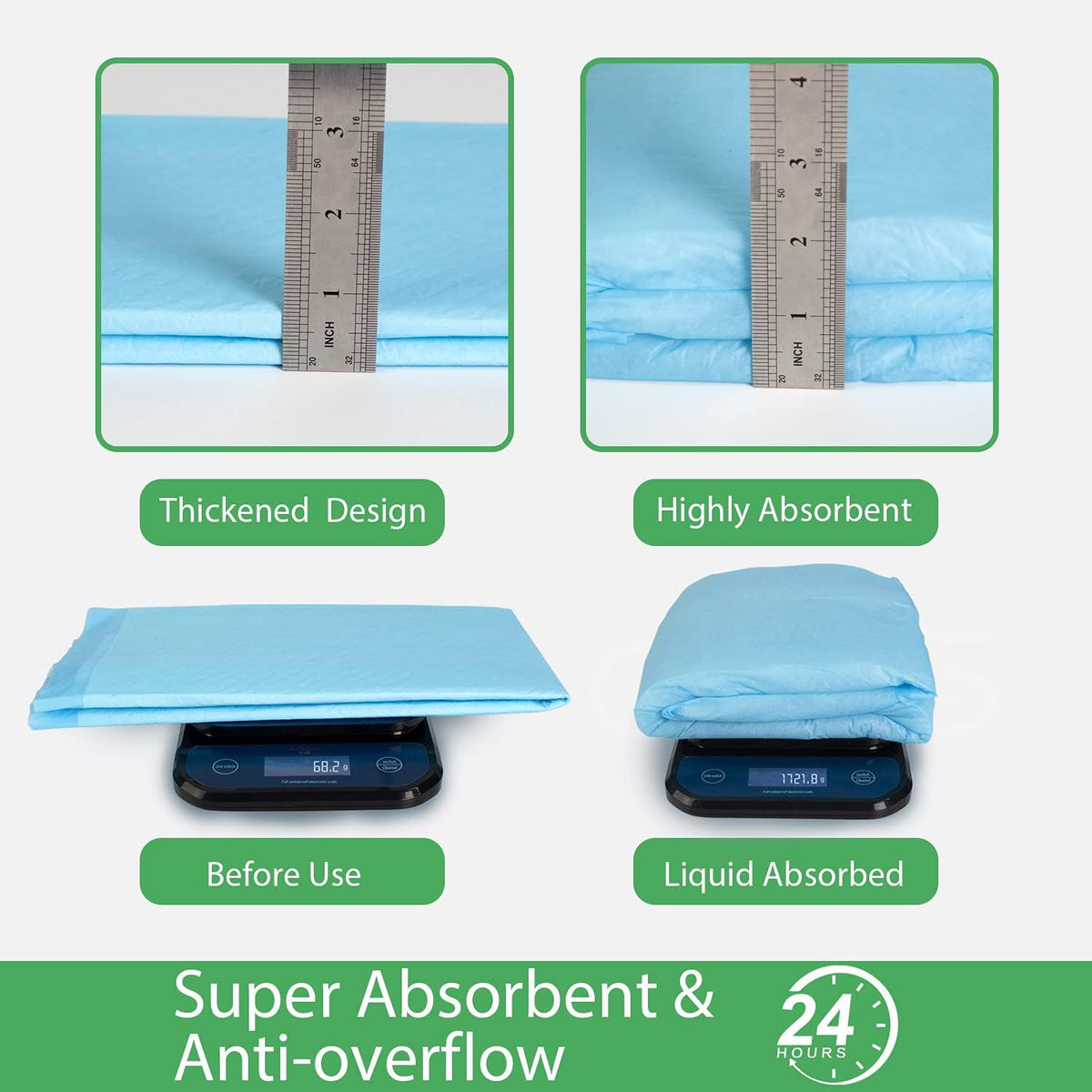 DEEP DEAR Extra Large Dog Pads 30"x26" - Thickened XL: 30"x26"-40 Ct - image 4