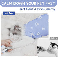 Cat Wrap for Cutting Nails, Self-Adhesive for Grooming, Anti-Scratch Cat Swaddle Wrap for Medicine, Nail Clipping, Teeth Brushing, Ear Cleaning