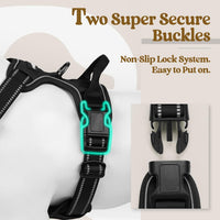 rabbitgoo Dog Harness, No Pull for Large Dogs with 2 Leash Clips - Large / Black - image 3