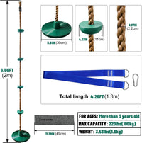 Just.smile tree swing climbing rope with platforms, disc seat and tree strap - view 8