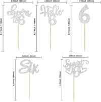 30pcs 16th Birthday Cupcake Toppers - 6th / Silver - image 2
