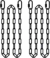 BeneLabel 40 inch yellow coated heavy duty hanging chains with carabiners - view 3