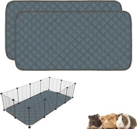 4 Pack Guinea Pig Cage Liners Washable Guinea Pig Bedding Reusable - Dark Grey / 57" x 28" (2 Pack)
