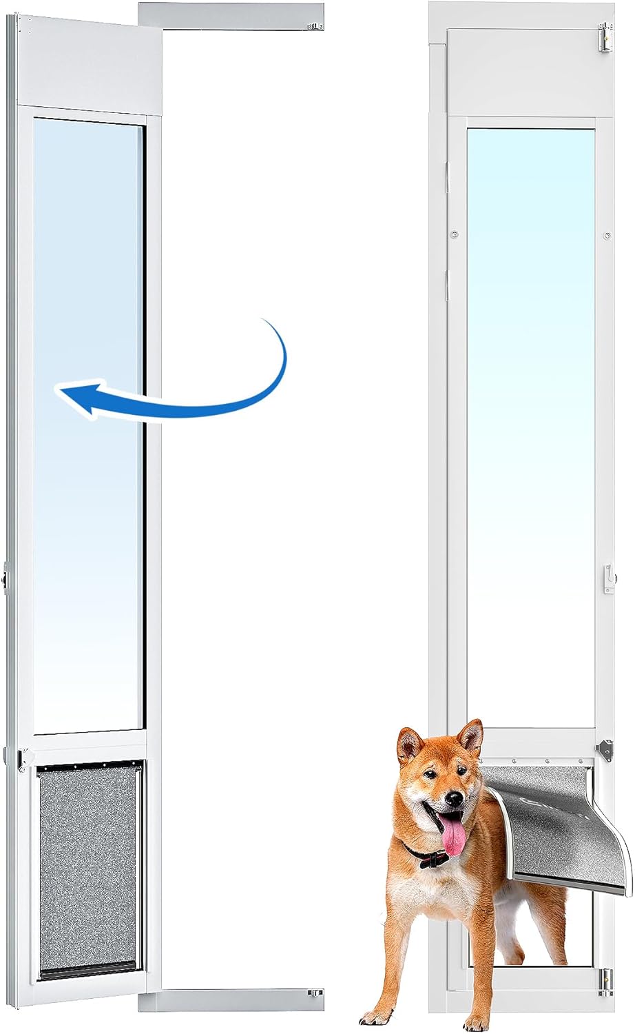 Large Dog Door for Sliding Glass Door - 81" Sliding Door / Large - 1 Flap