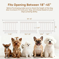 Dog Gate Indoor,18"-45" Adjustable Extra Wide Metal Short Dog Gate to Step Over, 10" Tall Small Pet - 18-45''W*10''H / White - image 2