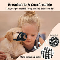 Dog Muzzle, Soft Mesh Muzzles for Small Dogs Biting, XXS - Black / XS-Snout (5¼”-6”) - image 2