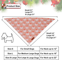 PTDECOR Halloween Dog Bandana, Ghost Pumpkin Dog Scarf - X-Large / Christmas-2 - image 4