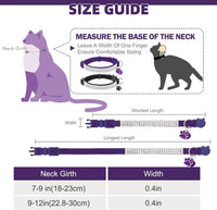 2 Pack Soft Velvet Safe Bling Diamond Cat Collars with Bells – Essentials for Cats - Black + Purple / 9"-12" Cats / Mini Dogs - image 2