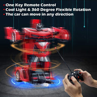 AMENON Remote Control Car, Transform Robot Toys for Boys Teens - Red - image 2