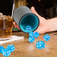 GWHOLE leather dice cup with soft lining and 10 transparent 16mm dice - view 7