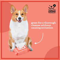 Wags & Wiggles Hypoallergenic Dog Wipes, Fragrance-Free - Zesty Grapefruit - Hypoallergenic / 100 Count (Pack of 12) - image 2