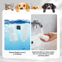 Upgrade 2.2L/78oz Ceramic Pet Fountain - 6+6+6 Filter sets - image 3