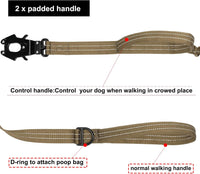 Tactical Dog Leash with Quick-Release Metal Clasp - 6 FT / Reflective Brown - image 4