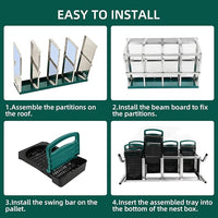 Chicken Nesting Box, 8 Hole 2 Layer Hen Nesting Box with Legs, Roll Away Eggs Laying Boxes,Cleanable Pull Out Hen Roosting Boxes